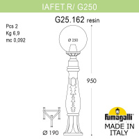 Ландшафтный светильник FUMAGALLI IAFAET.R/G250 G25.162.000.WYE27