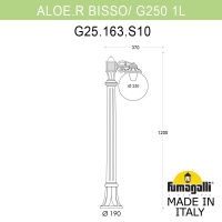 Ландшафтный светильник FUMAGALLI ALOE`.R/G250 1L G25.163.S10.BZE27
