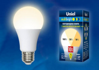 Лампа светодиодная Uniel E27 10W 3000K матовая LED-A60-10W/WW/E27/FR/MB PLM11WH UL-00002371