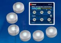Накладной светильник Uniel ULM-R04-1W*6/NW IP33 SILVER