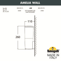 Уличный настенный светильник FUMAGALLI AMELIA WALL DR2.570.000.AYF1R
