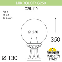 Ландшафтный светильник FUMAGALLI MICROLOT/G250. G25.110.000.BXE27