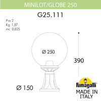Ландшафтный светильник FUMAGALLI MINILOT/G250. G25.111.000.AZE27